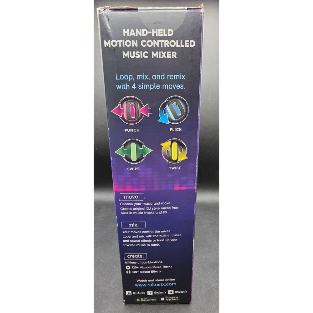 Rukus FX Pro Motion-Controlled Music Mixer DJ Controller With Bonus Silicone